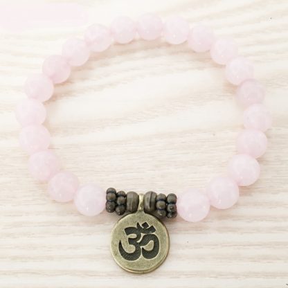 Om Rose Quartz Bracelet